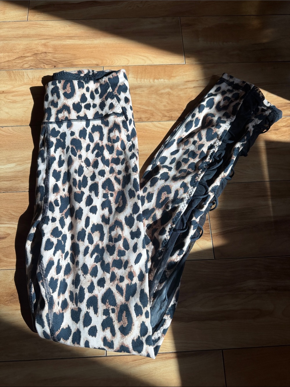 Victoria secret Leopard Print Women's Leggings - Black & Tan